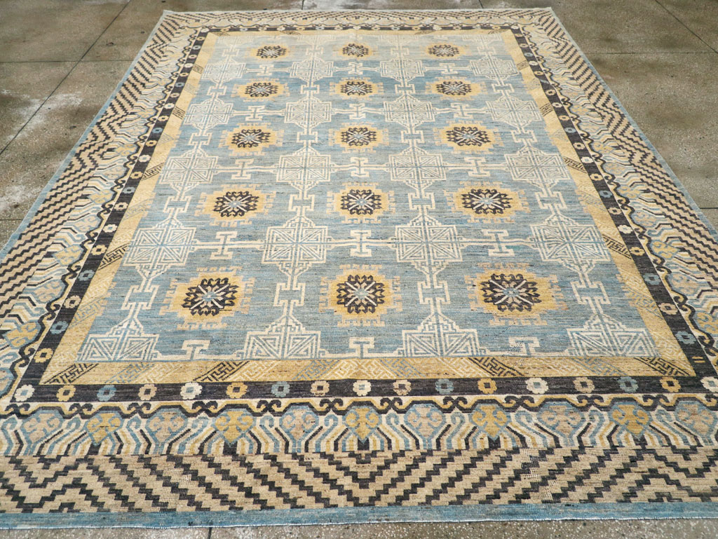 Modern East Turkestan Khotan Room Size Carpet, No.31461 - Gsblank