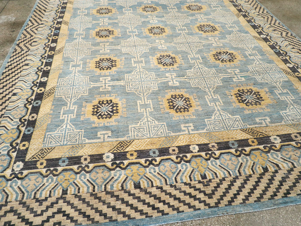 Modern East Turkestan Khotan Room Size Carpet, No.31461 - Gsblank