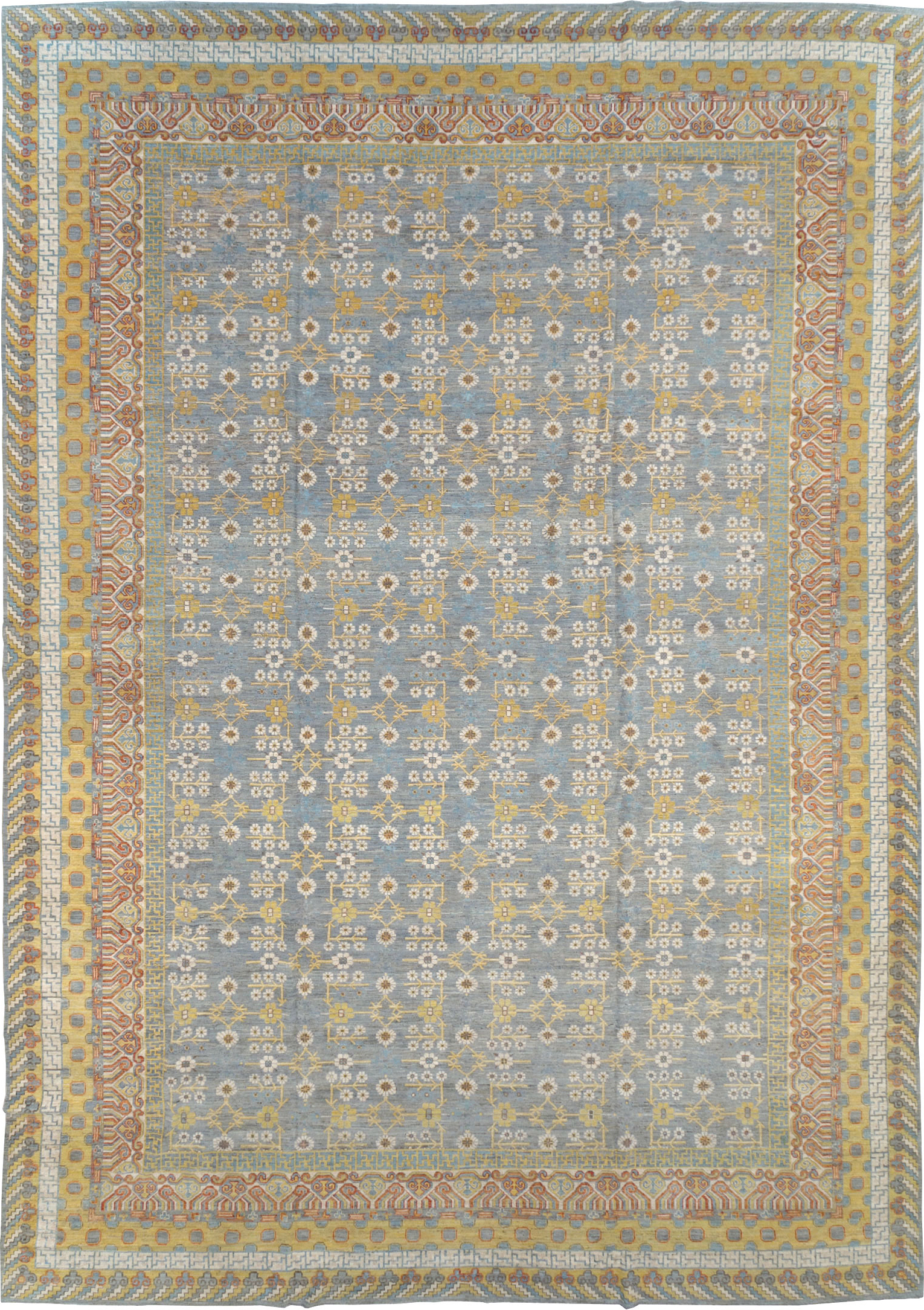 Contemporary East Turkestan Khotan Oversize Carpet, No.31462 - Gsblank