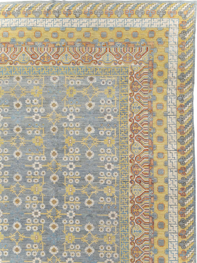 Contemporary East Turkestan Khotan Oversize Carpet, No.31462 - Gsblank