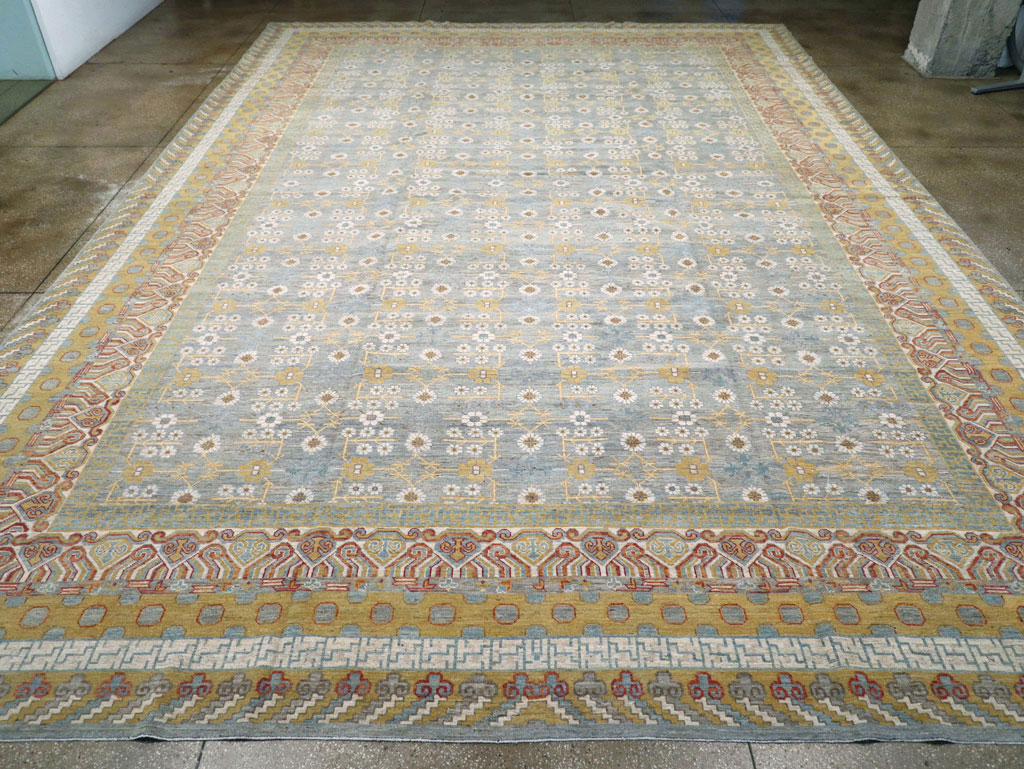 Contemporary East Turkestan Khotan Oversize Carpet, No.31462 - Gsblank