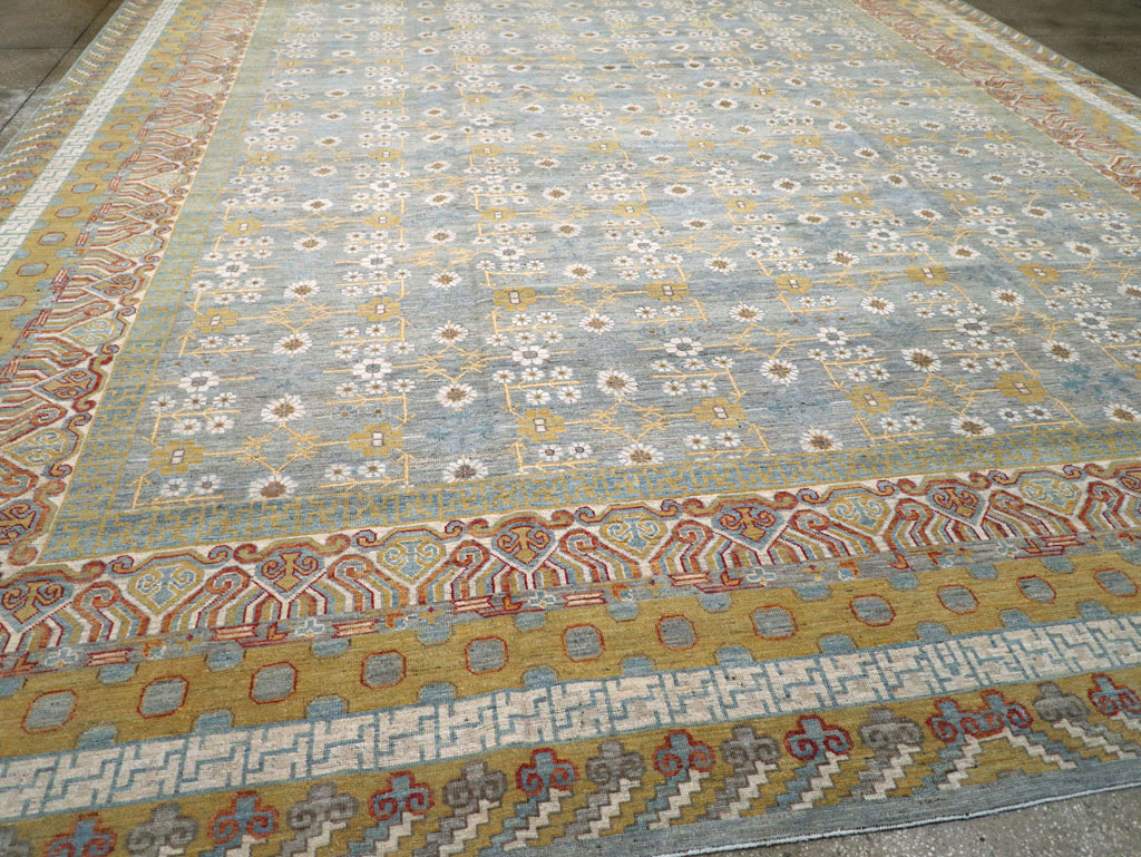 Contemporary East Turkestan Khotan Oversize Carpet, No.31462 - Gsblank