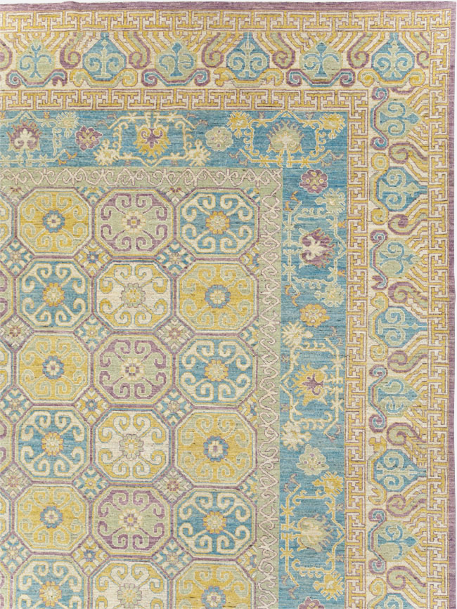 Modern East Turkestan Khotan Oversize Carpet, No.31463 - Gsblank