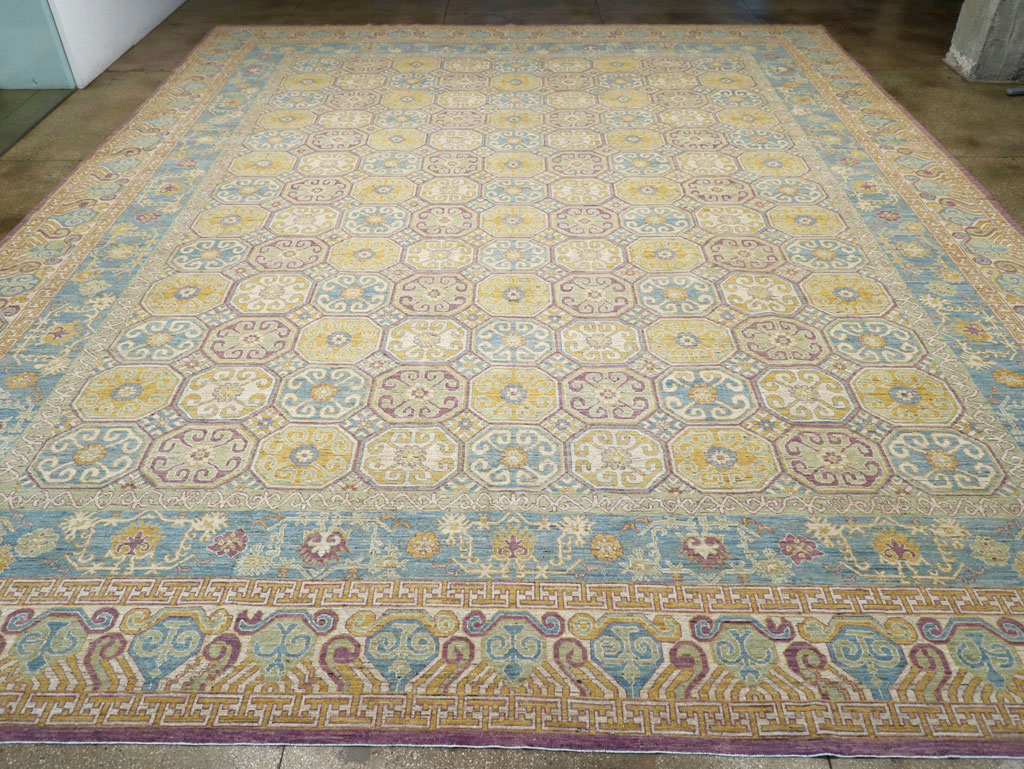 Modern East Turkestan Khotan Oversize Carpet, No.31463 - Gsblank