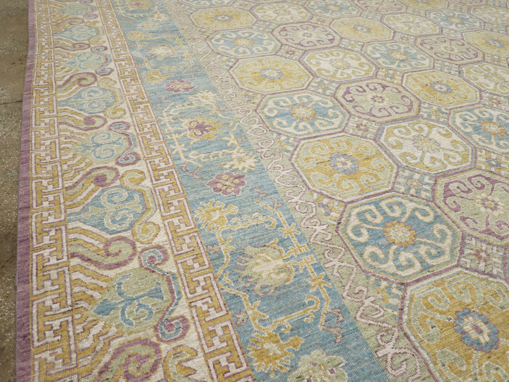 Modern East Turkestan Khotan Oversize Carpet, No.31463 - Gsblank