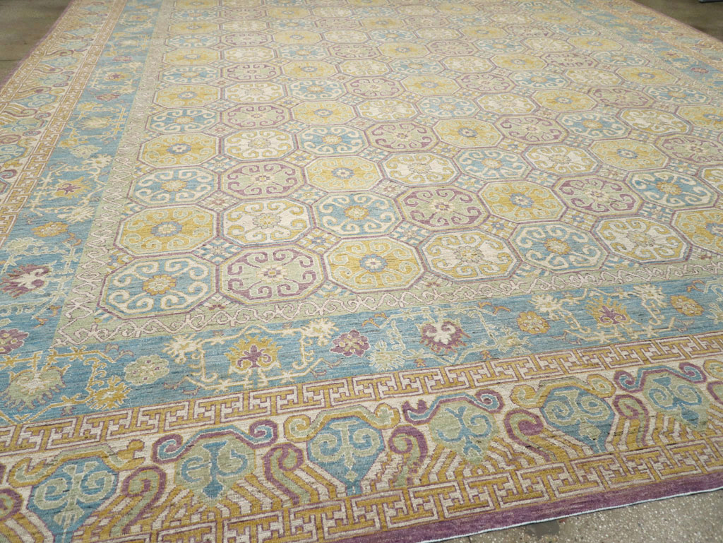 Modern East Turkestan Khotan Oversize Carpet, No.31463 - Gsblank