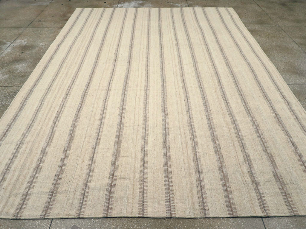 Vintage Turkish Flatweave Kilim Room Size Carpet, No.31464 - Gsblank