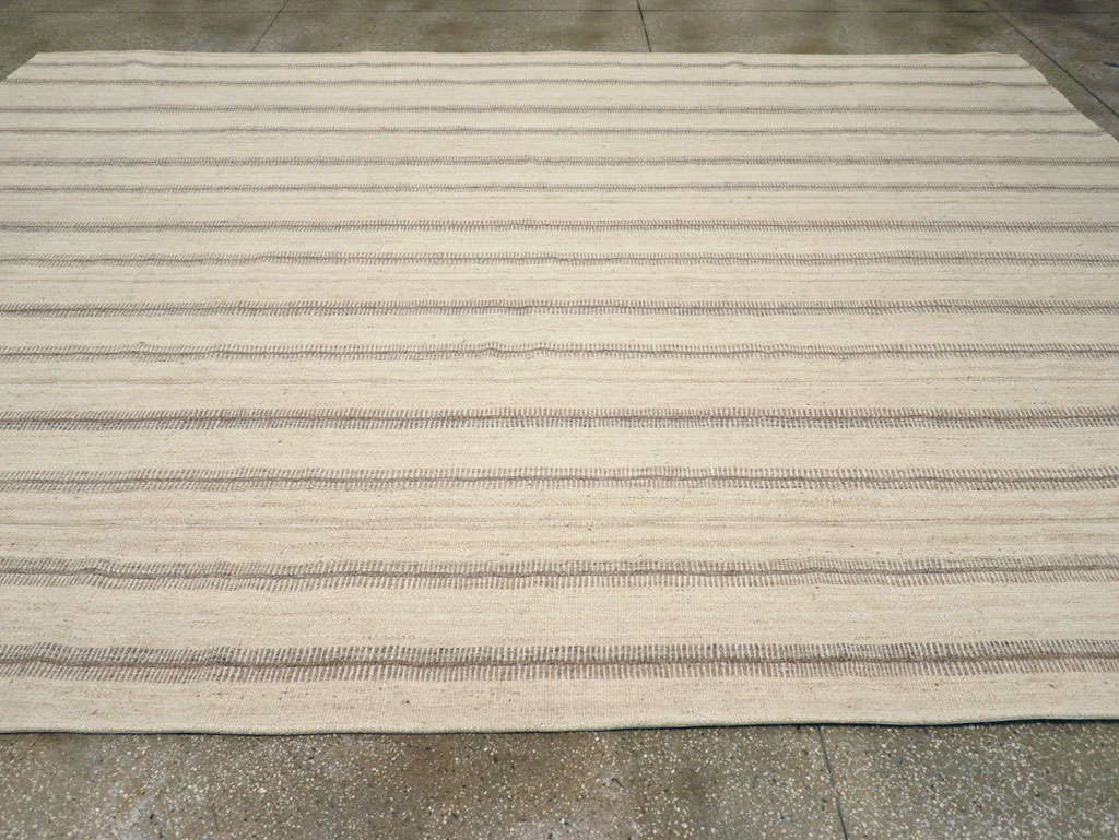 Vintage Turkish Flatweave Kilim Room Size Carpet, No.31464 - Gsblank