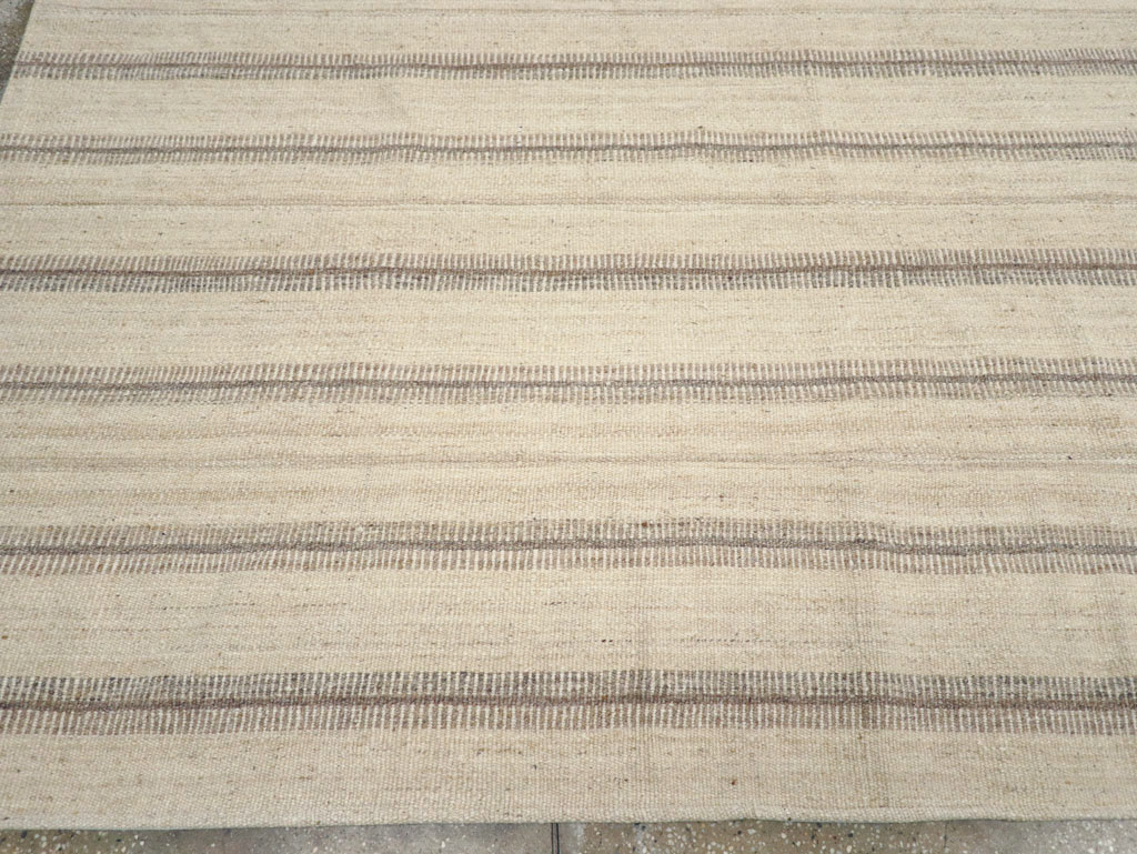 Vintage Turkish Flatweave Kilim Room Size Carpet, No.31464 - Gsblank