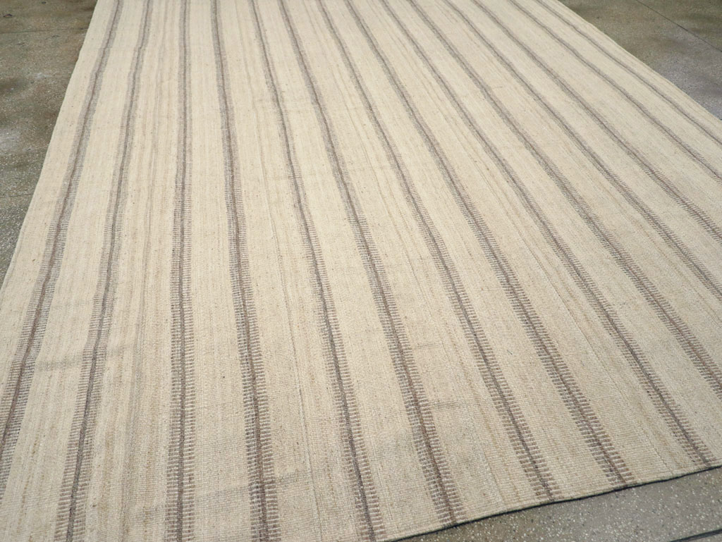 Vintage Turkish Flatweave Kilim Room Size Carpet, No.31464 - Gsblank