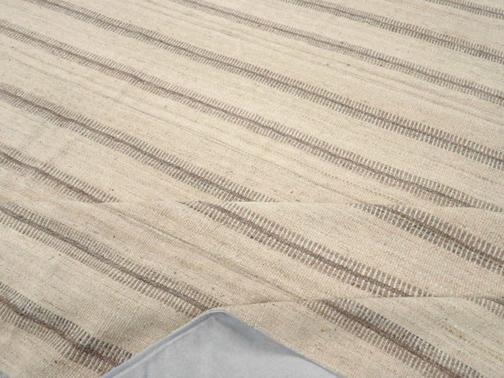 Vintage Turkish Flatweave Kilim Room Size Carpet, No.31464 - Gsblank