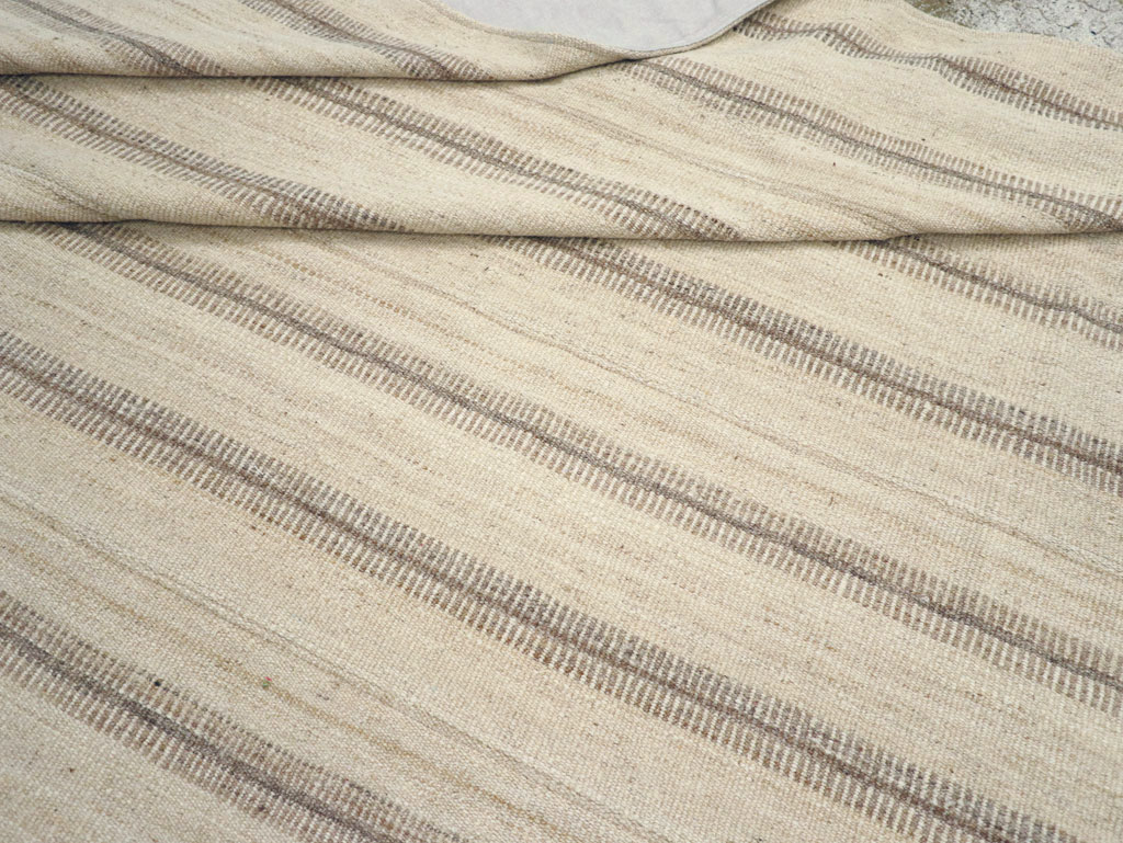 Vintage Turkish Flatweave Kilim Room Size Carpet, No.31464 - Gsblank