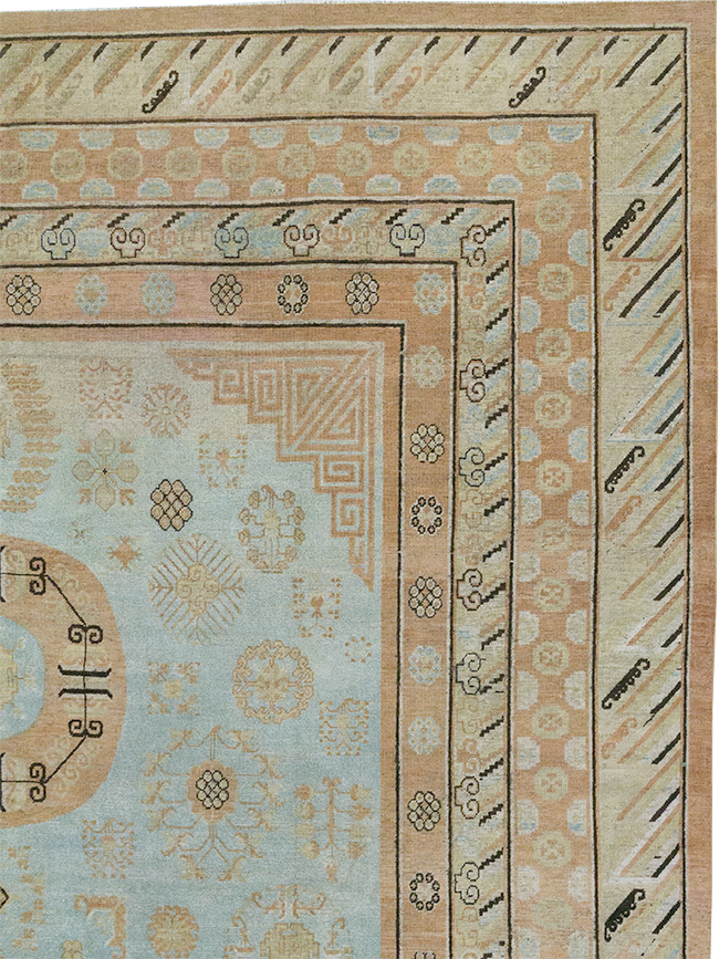 Antique East Turkestan Khotan Large Carpet, No.31472 - Gsblank