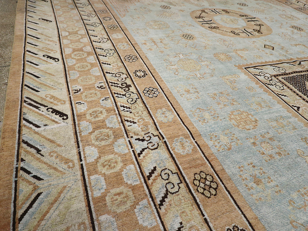 Antique East Turkestan Khotan Large Carpet, No.31472 - Gsblank