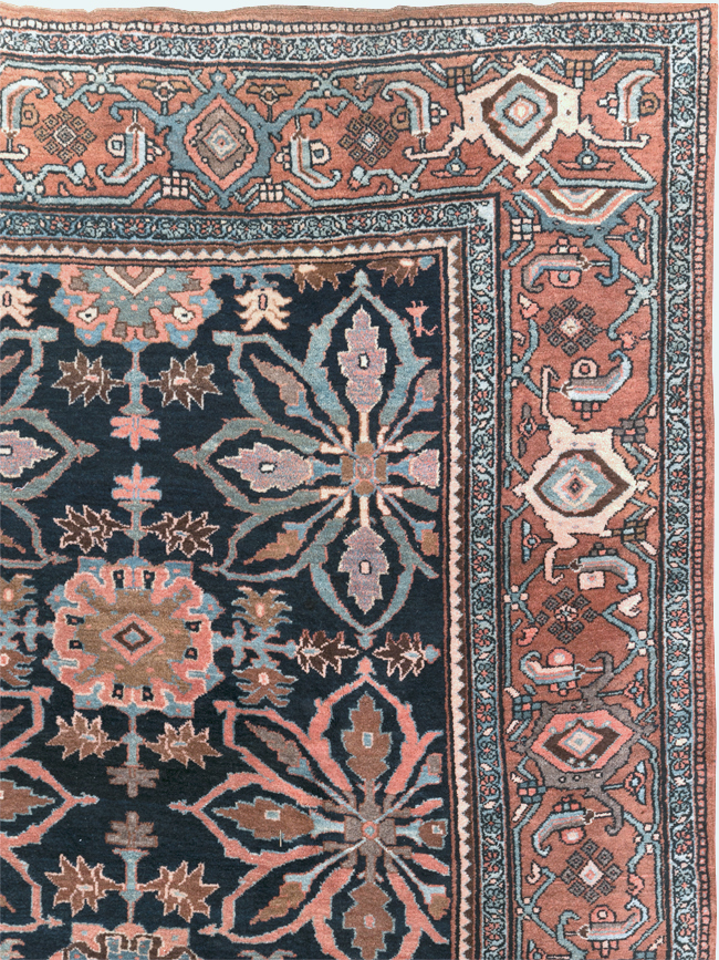 Antique Persian Bidjar Room Size Carpet, No.31483 - Gsblank