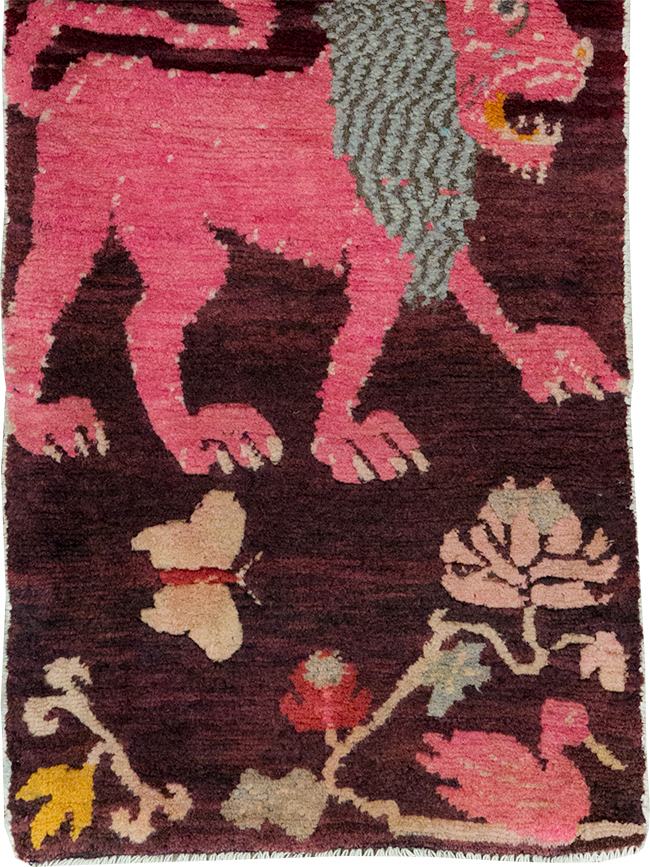 Vintage Tibetan Small Pictorial Runner, No.31487 - Gsblank