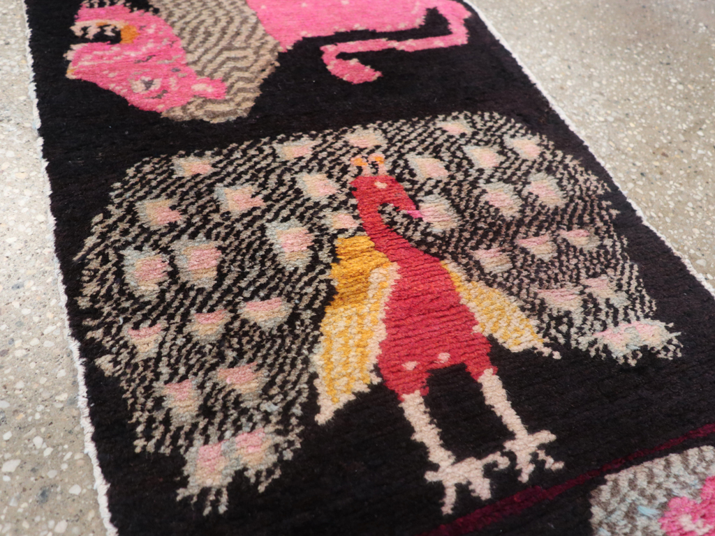 Vintage Tibetan Small Pictorial Runner, No.31487 - Gsblank