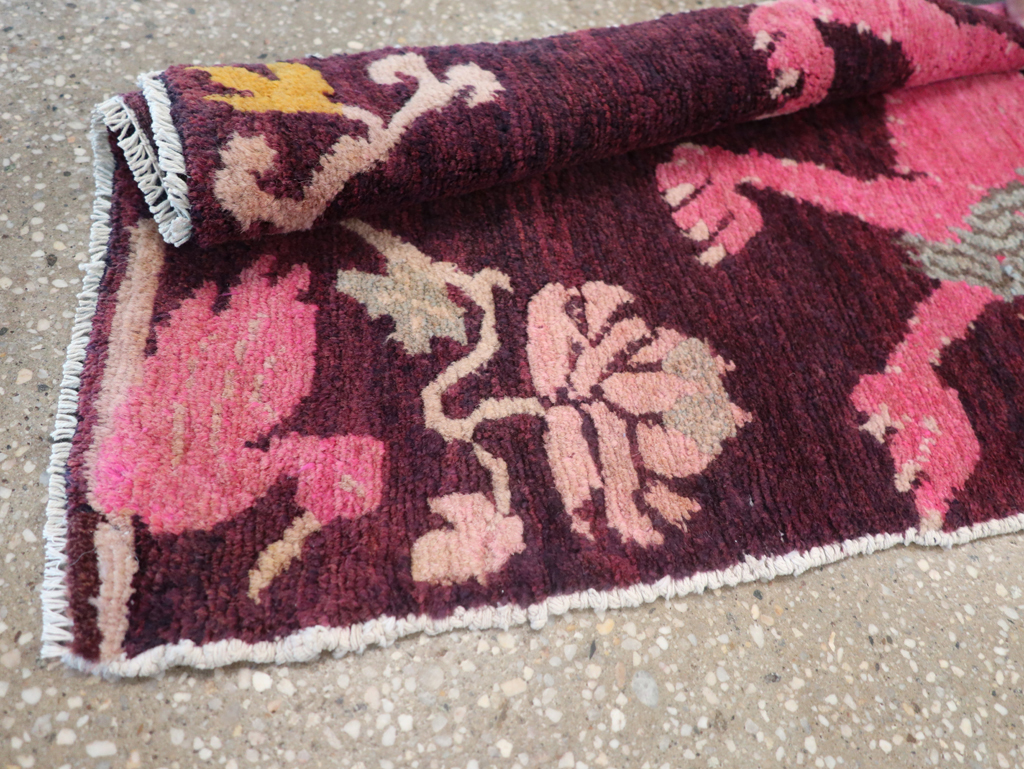 Vintage Tibetan Small Pictorial Runner, No.31487 - Gsblank