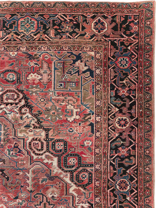 Antique Persian Heriz Large Carpet, No.31493 - Gsblank