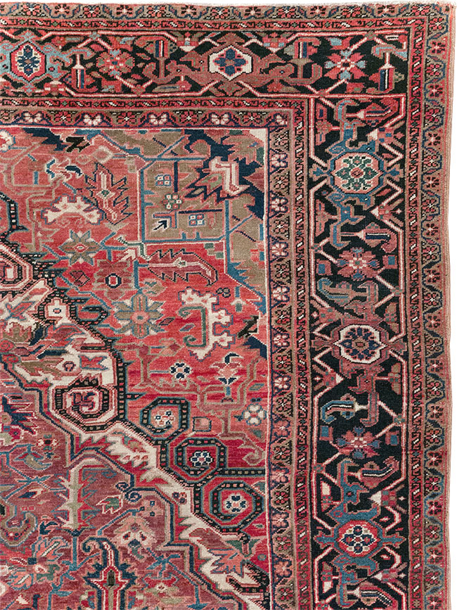 Antique Persian Heriz Large Carpet, No.31493 - Gsblank