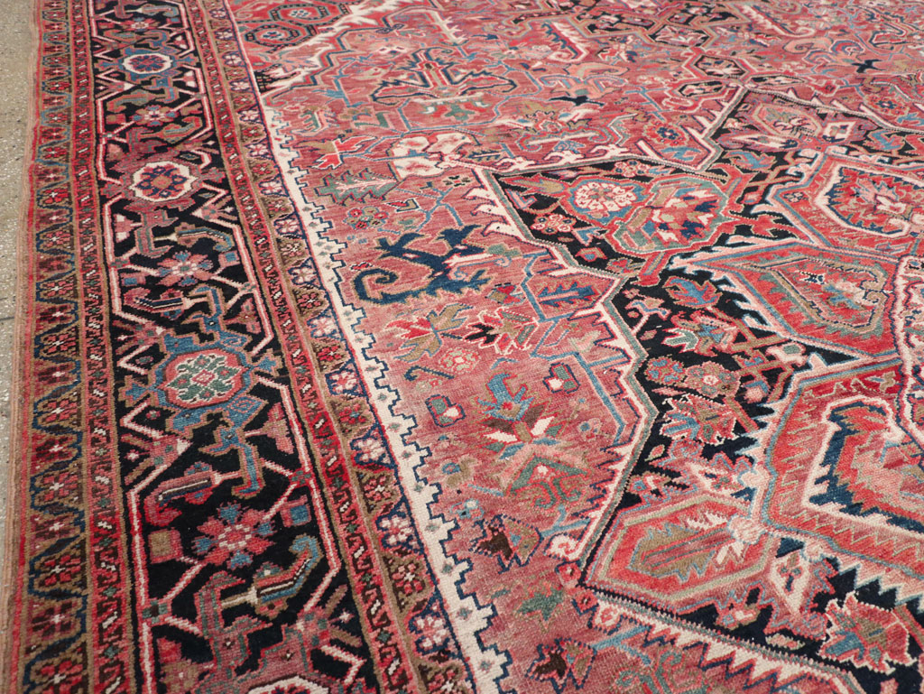 Antique Persian Heriz Large Carpet, No.31493 - Gsblank