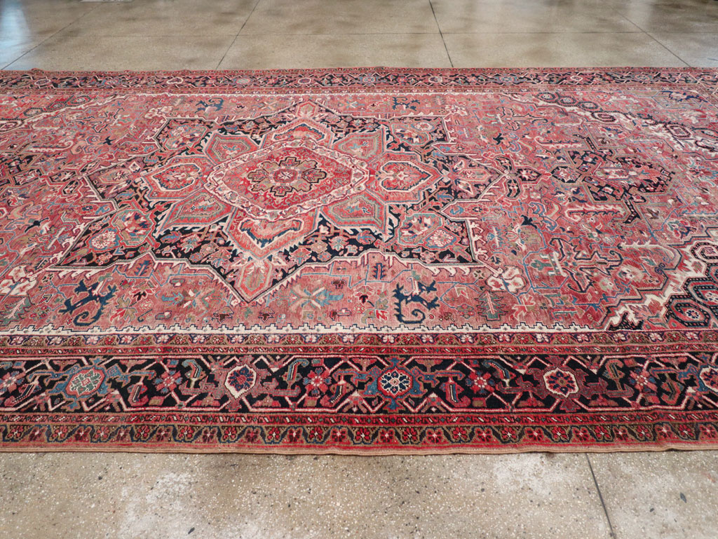 Antique Persian Heriz Large Carpet, No.31493 - Gsblank