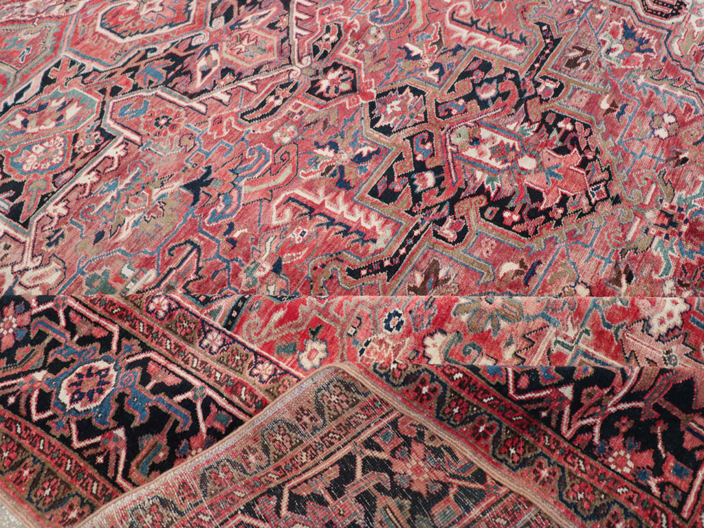 Antique Persian Heriz Large Carpet, No.31493 - Gsblank