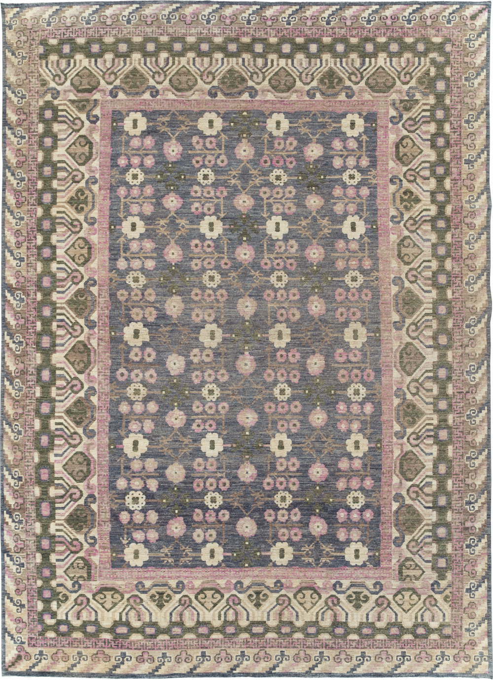 Modern East Turkestan Khotan Room Size Carpet, No.31495 - Gsblank