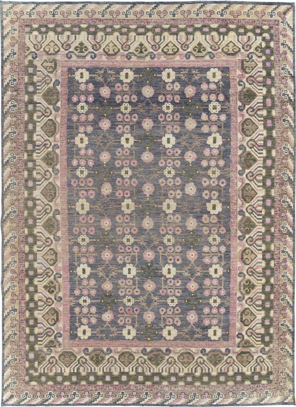 Modern East Turkestan Khotan Room Size Carpet, No.31495 - Gsblank