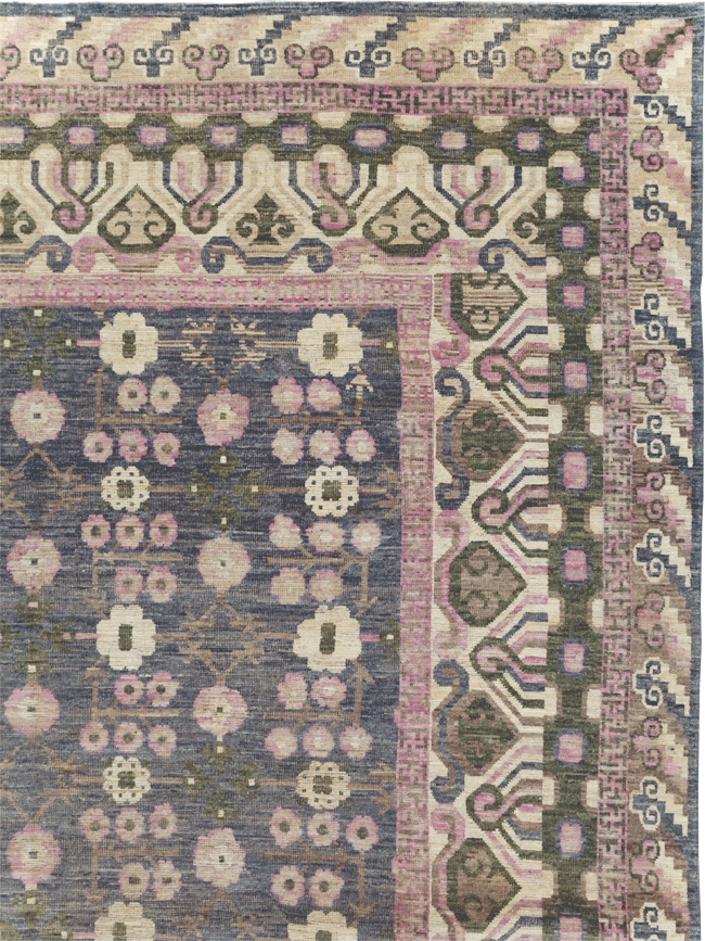 Modern East Turkestan Khotan Room Size Carpet, No.31495 - Gsblank