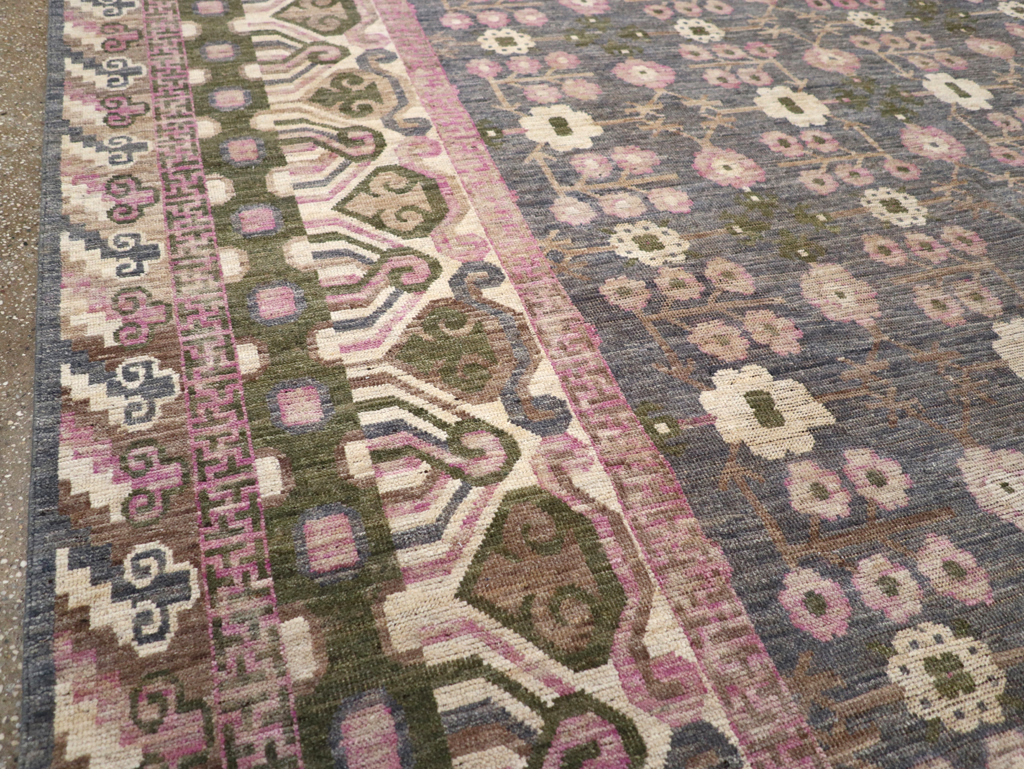 Modern East Turkestan Khotan Room Size Carpet, No.31495 - Gsblank