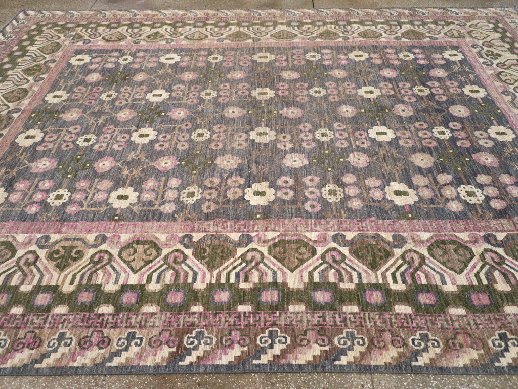Modern East Turkestan Khotan Room Size Carpet, No.31495 - Gsblank