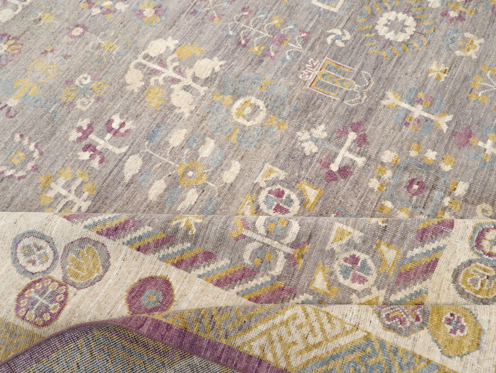 Modern East Turkestan Khotan Room Size Carpet, No.31496 - Gsblank