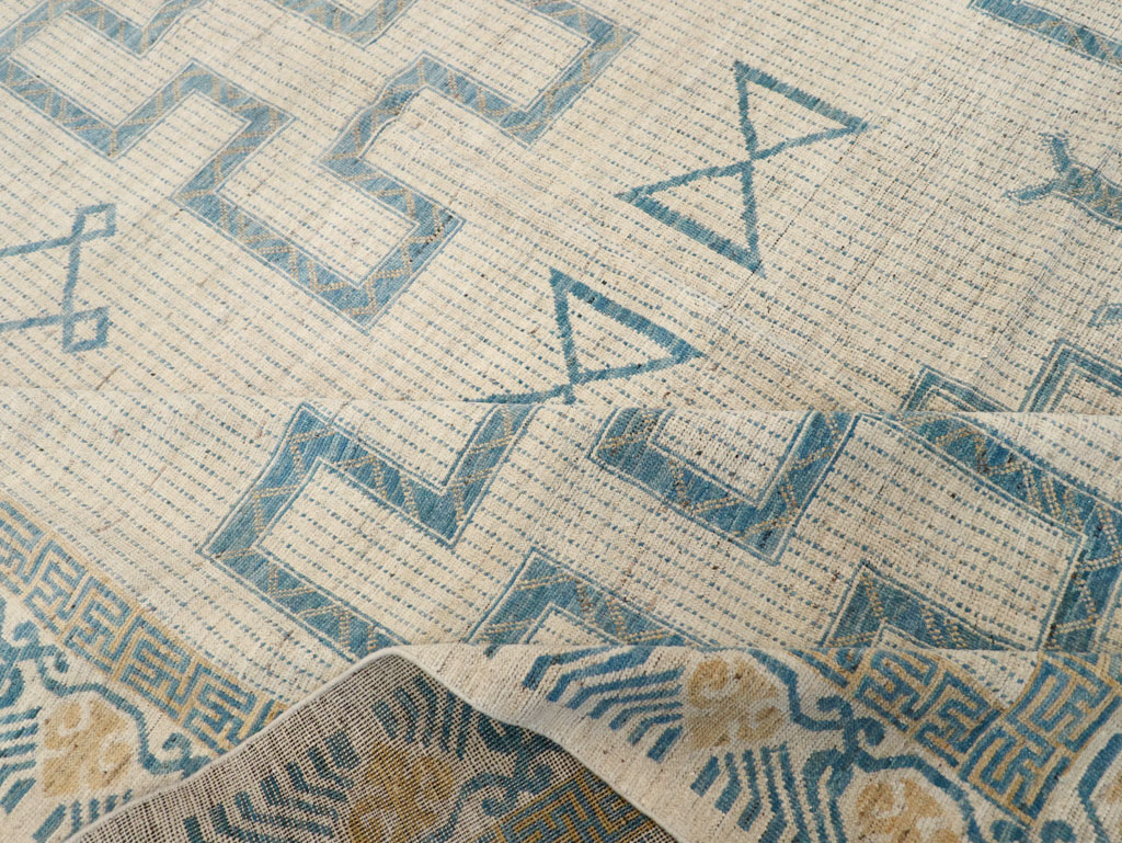 African Tuareg Inspired Modern East Turkestan Khotan Room Size Carpet, No.31498 - Gsblank