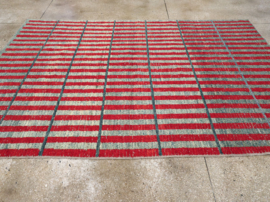 Contemporary Turkish Art Deco Style Accent Carpet, No.31500 - Gsblank