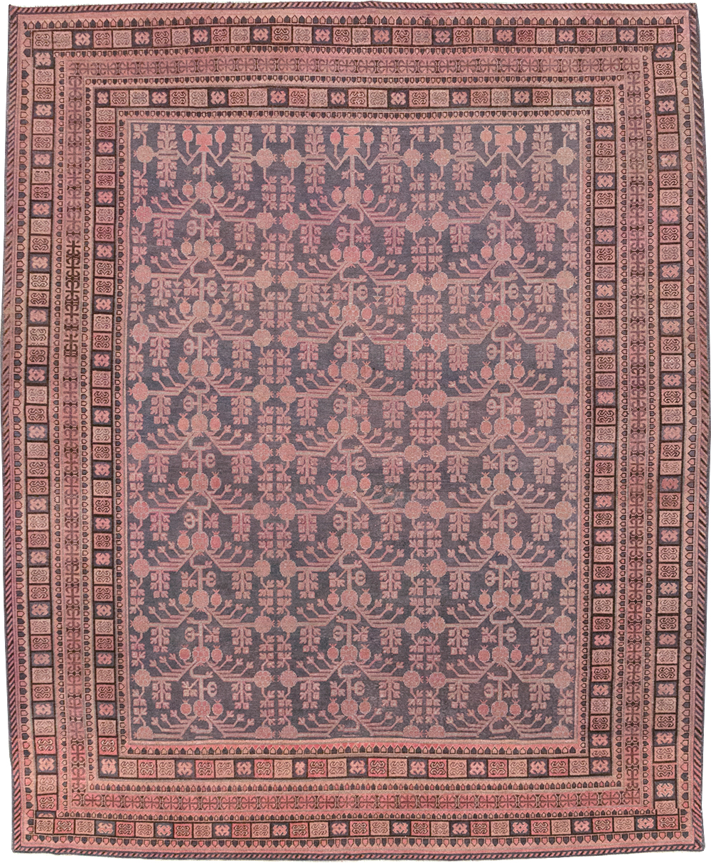 Antique East Turkestan Khotan Room Size Carpet, No.31505 - Gsblank