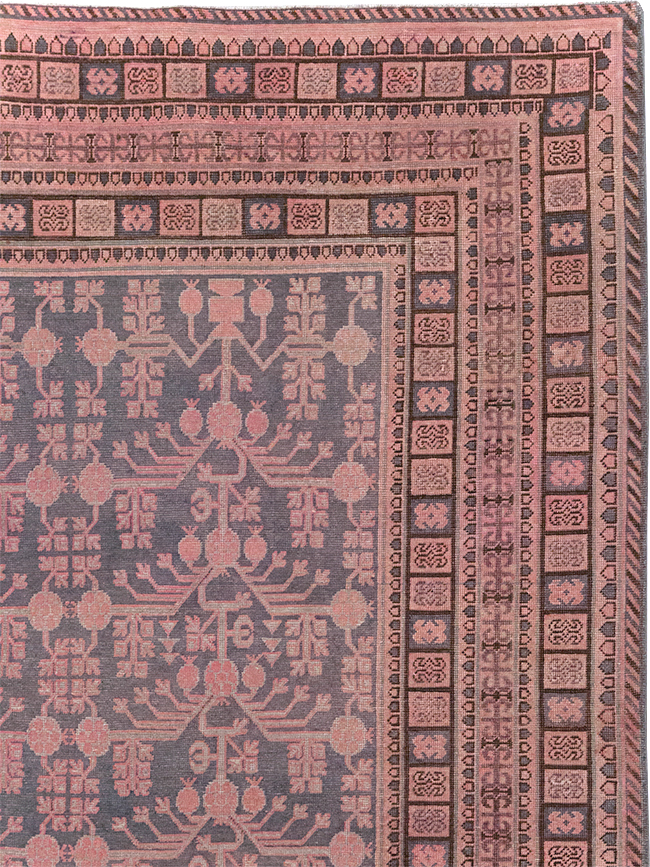 Antique East Turkestan Khotan Room Size Carpet, No.31505 - Gsblank