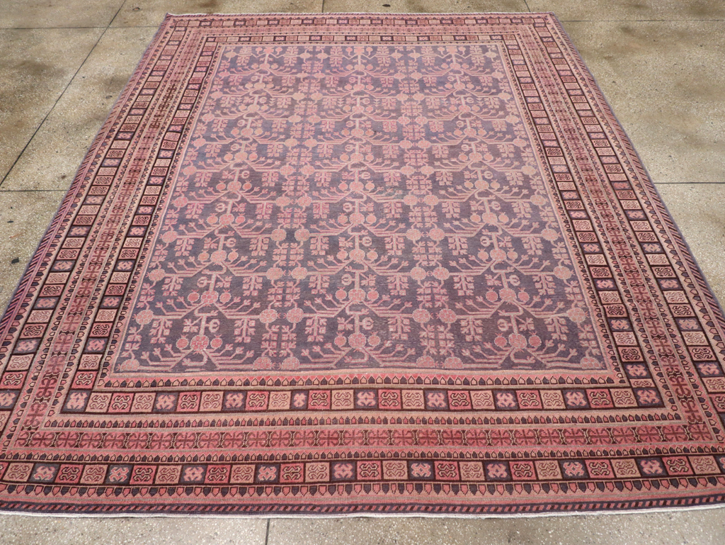 Antique East Turkestan Khotan Room Size Carpet, No.31505 - Gsblank