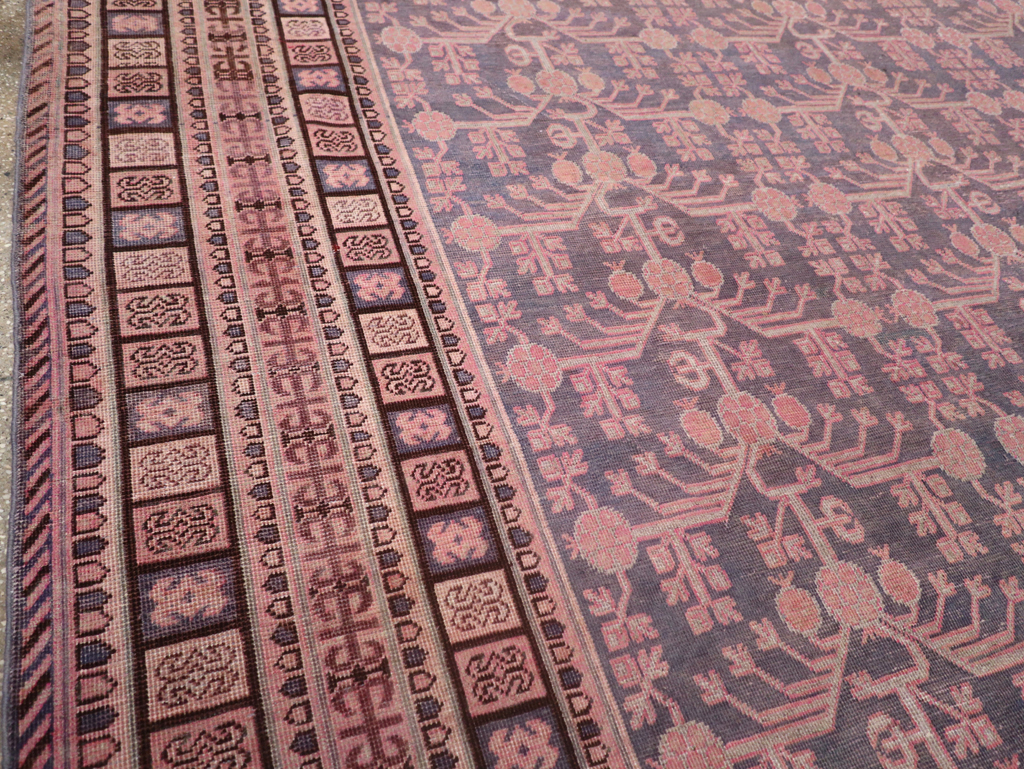 Antique East Turkestan Khotan Room Size Carpet, No.31505 - Gsblank