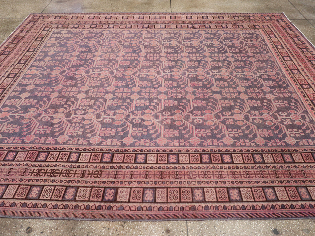 Antique East Turkestan Khotan Room Size Carpet, No.31505 - Gsblank