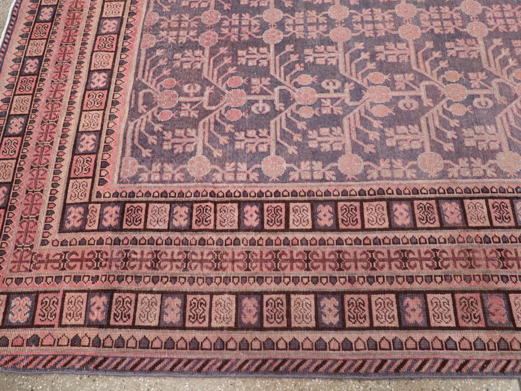 Antique East Turkestan Khotan Room Size Carpet, No.31505 - Gsblank