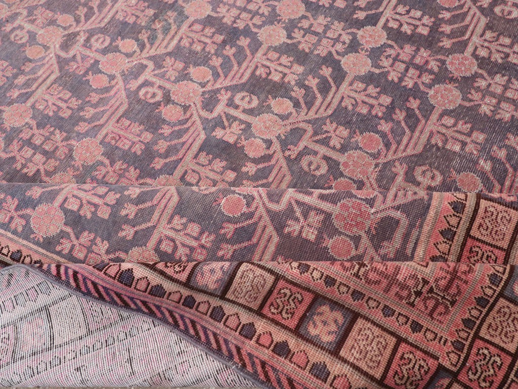 Antique East Turkestan Khotan Room Size Carpet, No.31505 - Gsblank