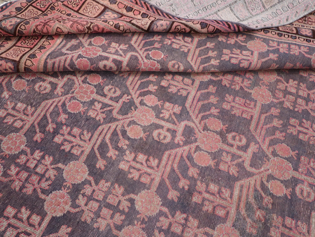 Antique East Turkestan Khotan Room Size Carpet, No.31505 - Gsblank