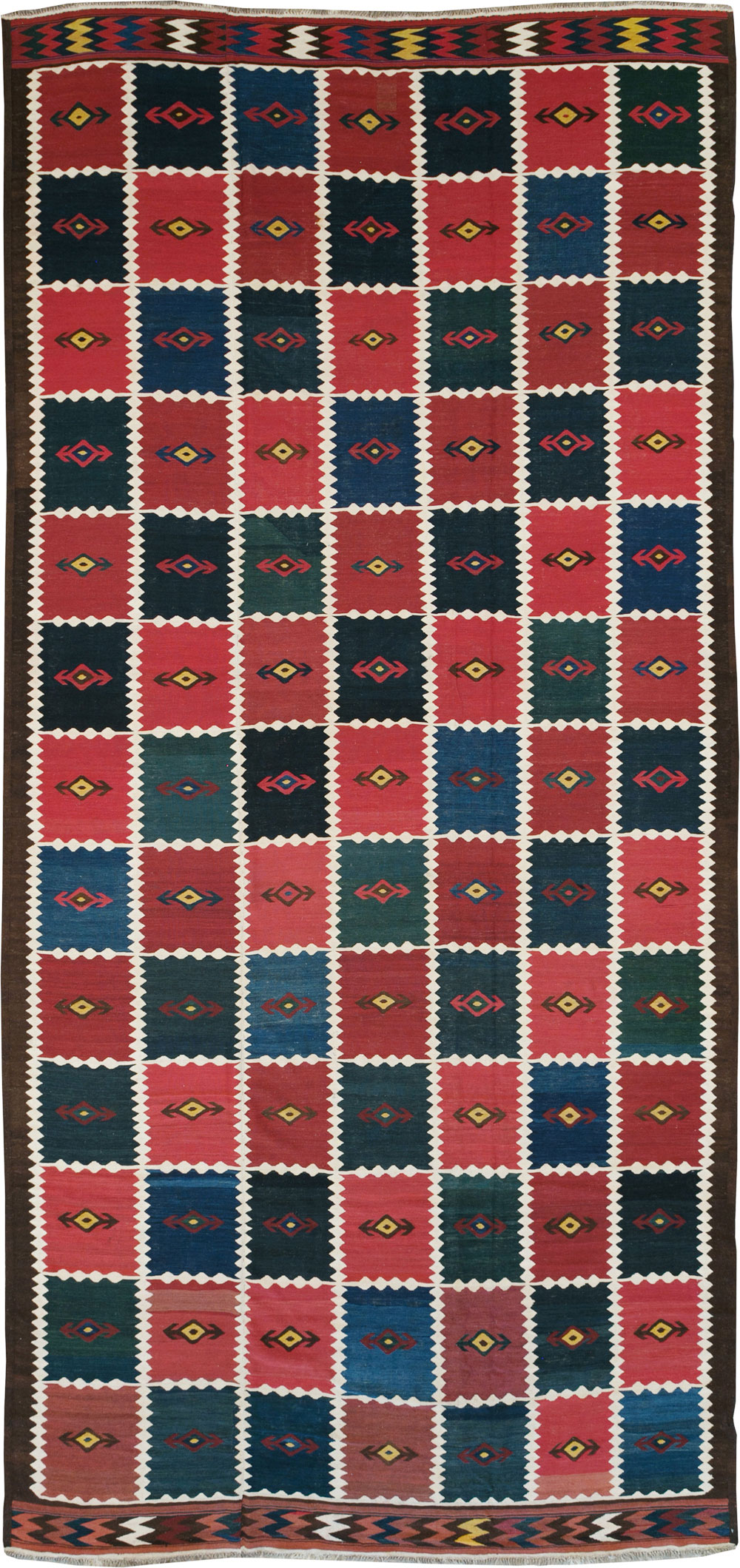 Vintage Turkish Kilim Long and Narrow Gallery Carpet, No.31509 - Gsblank