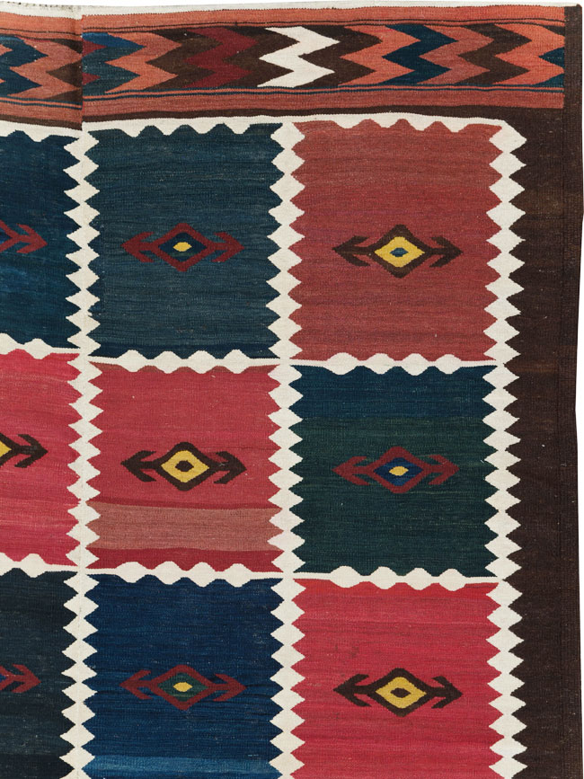 Vintage Turkish Kilim Long and Narrow Gallery Carpet, No.31509 - Gsblank