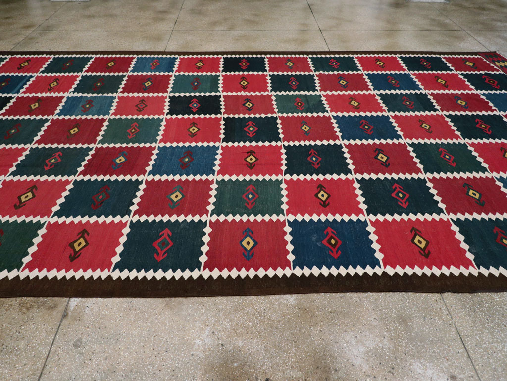 Vintage Turkish Kilim Long and Narrow Gallery Carpet, No.31509 - Gsblank