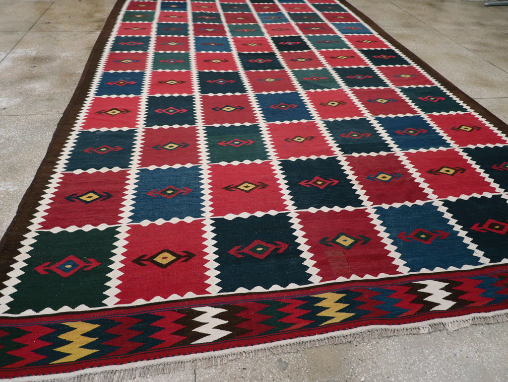 Vintage Turkish Kilim Long and Narrow Gallery Carpet, No.31509 - Gsblank