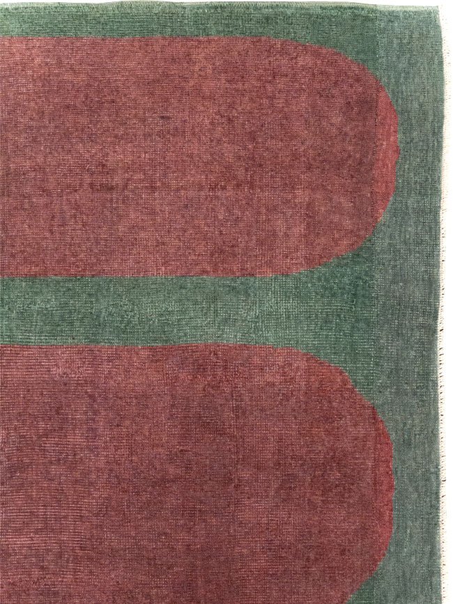 Vintage Turkish Art Deco Style Rug, No.31513 - Gsblank
