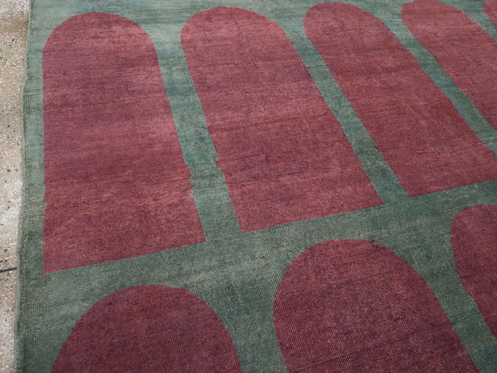 Vintage Turkish Art Deco Style Room Size Carpet, No.31514 - Gsblank