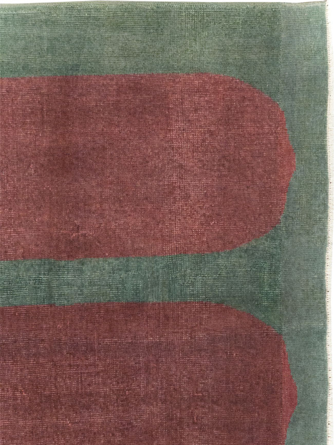 Vintage Turkish Art Deco Style Rug, No.31515 - Gsblank